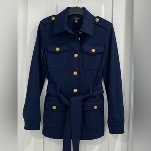 WHITE HOUSE BLACK MARKET Luxe Stretch Safari Jacket, Size XS